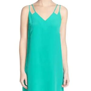 CECE 'Sweeney' Crêpe de Chine Slipdress - Teal 12 VGUC